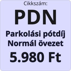 Parkolási pótdíj normál övezetben (5.980 Ft)