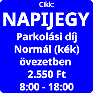 Napi parkolójegy - kék